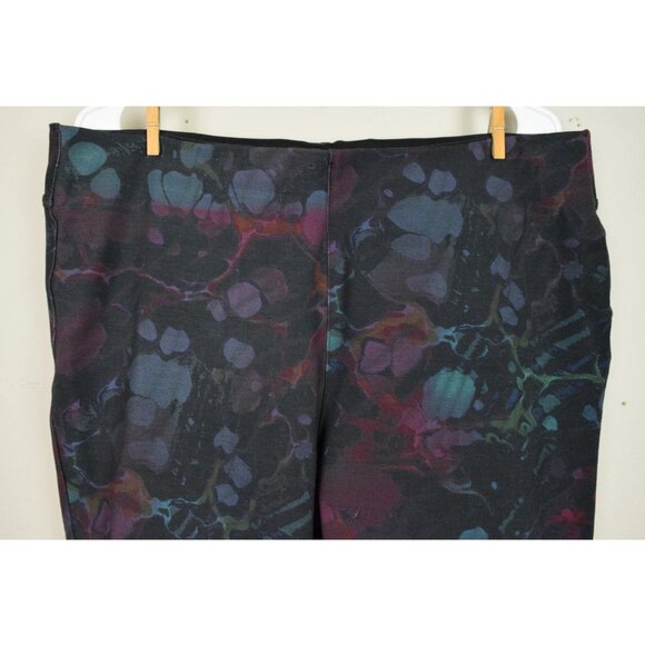 SOFT SURROUNDINGS PERFECT PONTE MARBLED RAINE PULL-ON STRAIGHT LEG PANTS - Picture 3 of 8